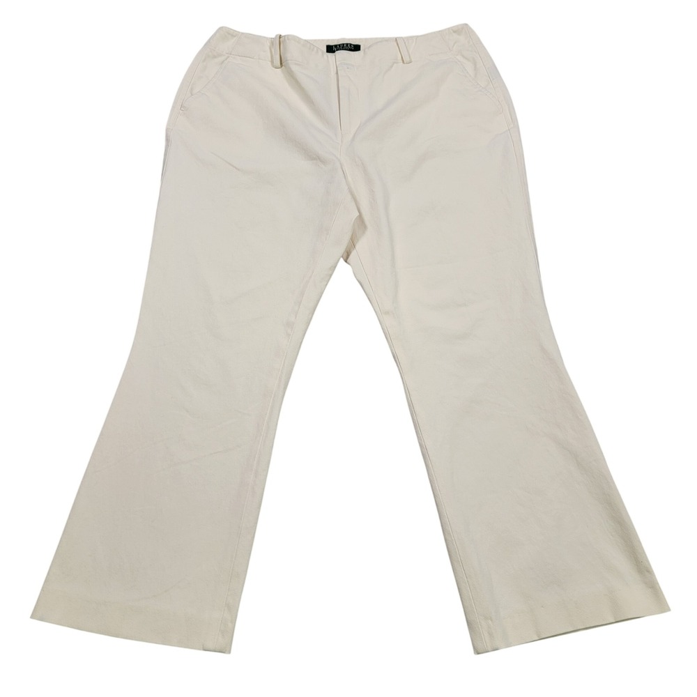 Women's Lauren Ralph Lauren Pants, Cream,‎ Size 14P, Pre-Owned Quiet Luxury